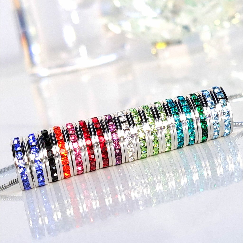 Sterling Silver Stackable Eternity Band Birthstone 18 Necklace  Custom Made